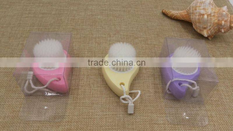 New arrival sik hair plastic face cleansing comma brush