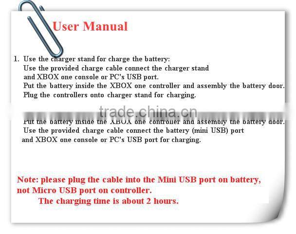 game controller charger for XBOXONE