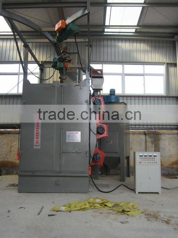 DTQ37 series burnishing machine/hanger type shot blasting machine for machinery workpieces