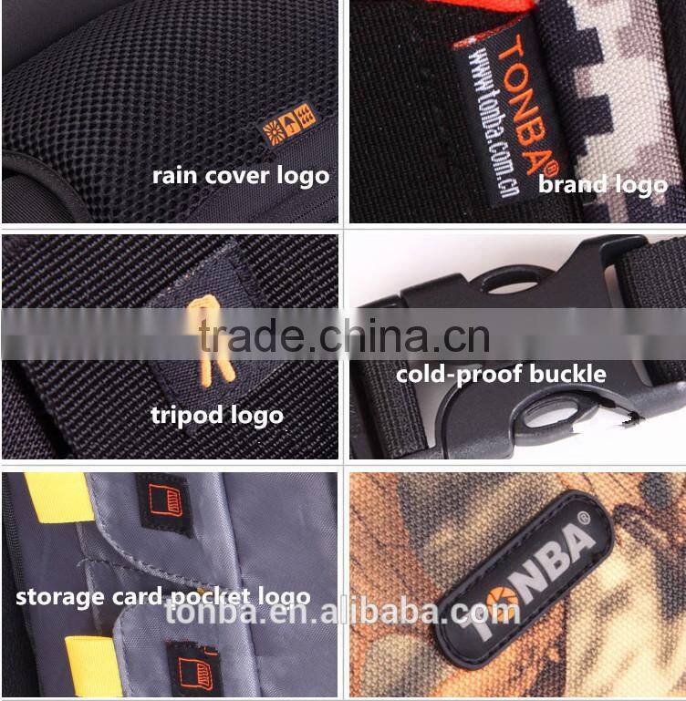 Jungle Camo Convertible and Functional Outdoorsy DSLR and Camera Shoulder Backpack Bag with Gear and Accessories-Camo & Black