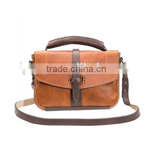 2015 newest Ladies'leather bag woman Long strap Punching design Shoulder cross body bag