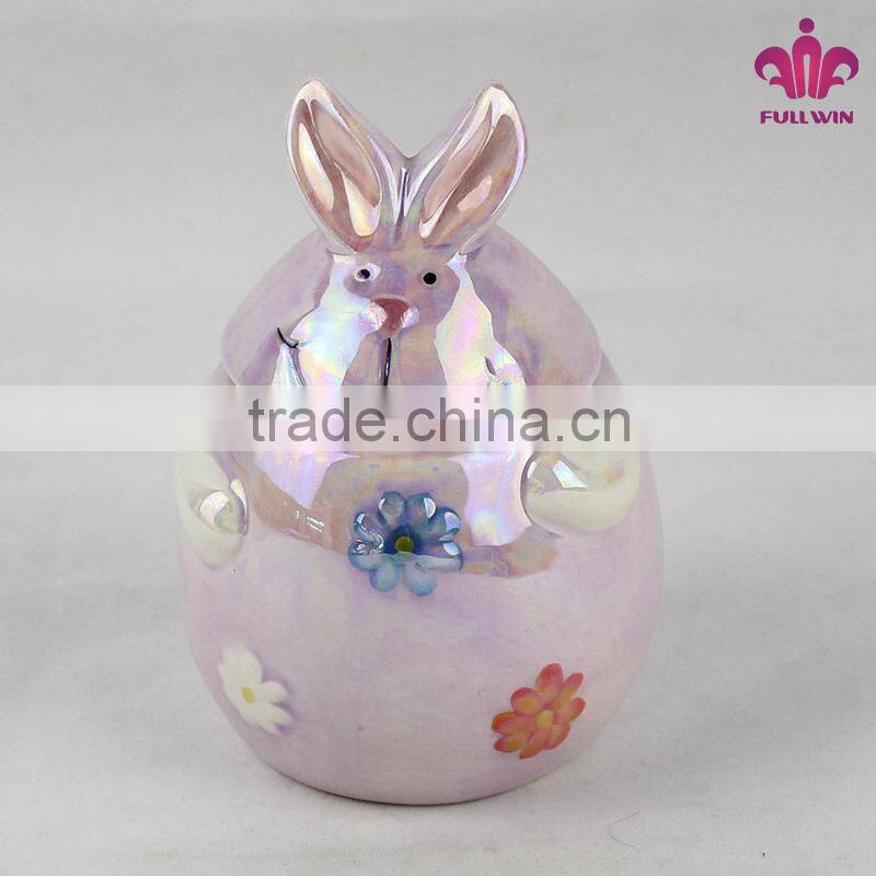 2014 New Easter box Ceramic Rabbit Box