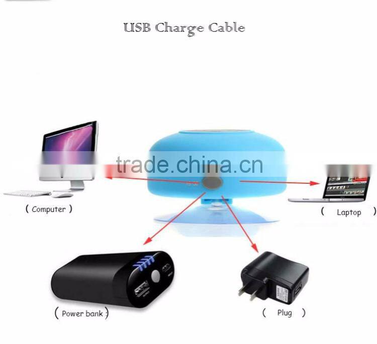 Portable Stereo Waterproof Speaker Bluetooth Shower Speaker with Suction Cup