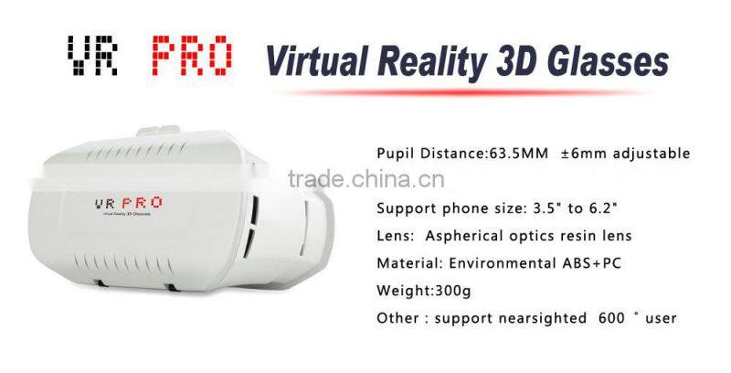 Virtal Reality 3d video glasses player digital smart video glasses support Android 4.0