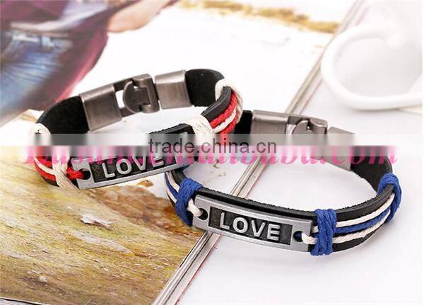 Vintage infinity couples leather love bracelet love