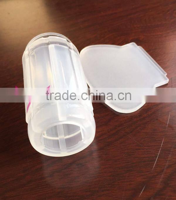 2016 Milky White New 2.8CM Transparent Stamp Nail Art Clear Jelly Stamper Scraper Tool Set Manicure Polish Stamp Image Tool Kit