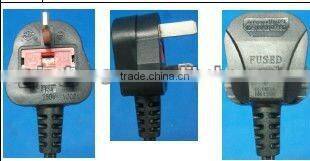 BSI uk power cord 13a mains british power cords with connector types