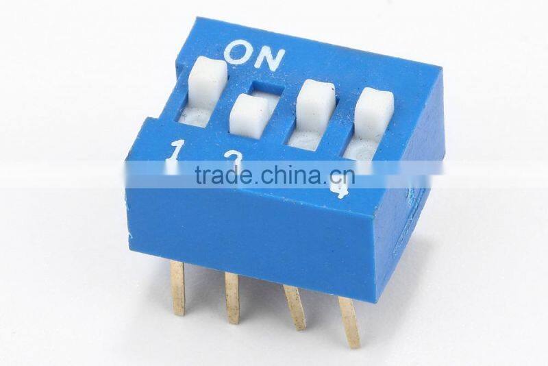 2016 hot selling high quality red/bule 4pin dip switch china supplier