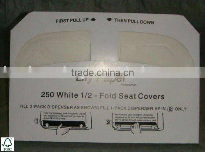 Competitive price disposable toilet seat covers paper,travel pack toilet seat cover paper