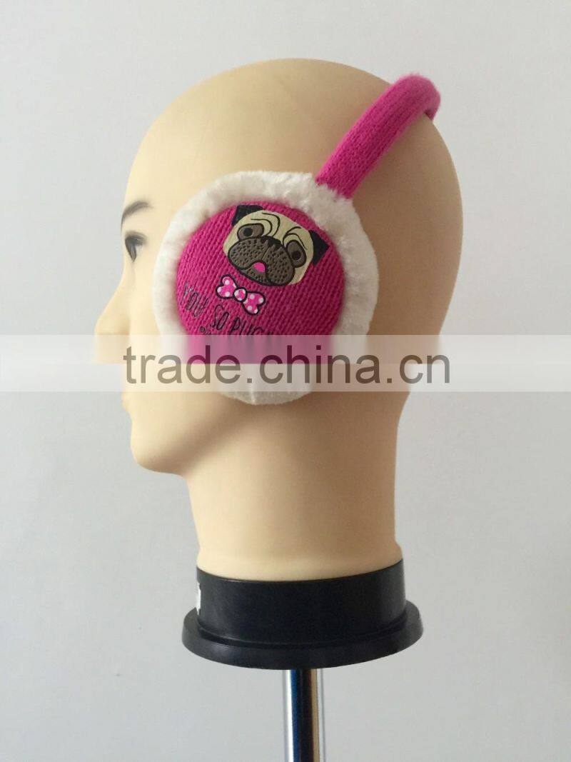 Fox / owl / Rabbit / Leopard Cartoon children knitted plush winter Warm children Telescopic earmuffs 2016 children accessories