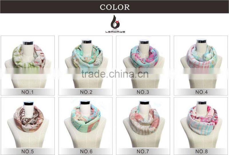 flower printing most popular infinity scarves oem