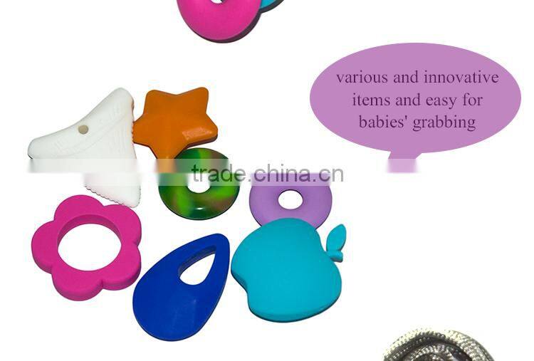 China Manufacturer BPA Free Baby Teether Toys Silicone Teething Pendant Wholesale