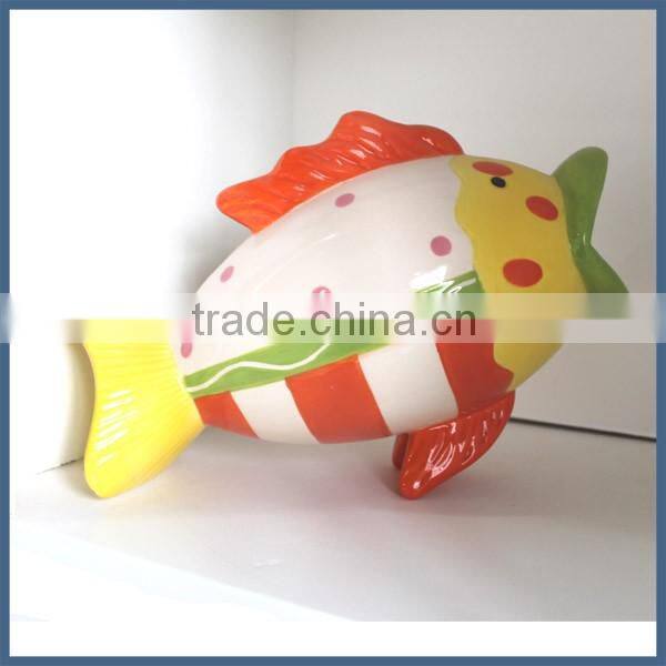2016 new design colorful ceramic fish for home decoration