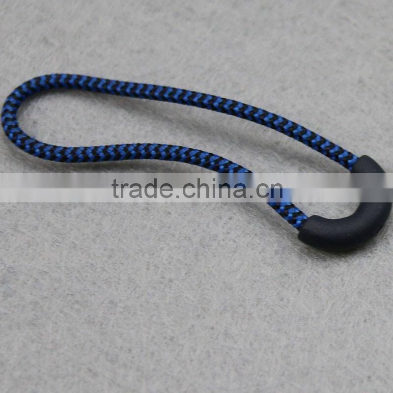 Zipper puller with nylon blue string
