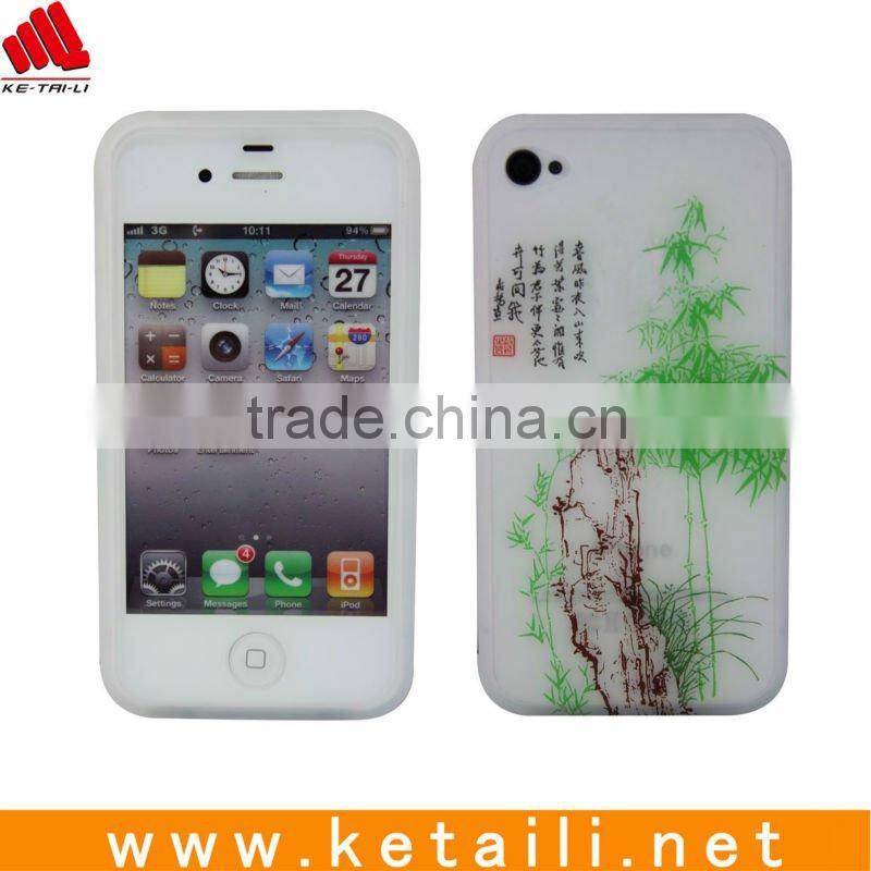 silicone for printing case for iphone 4