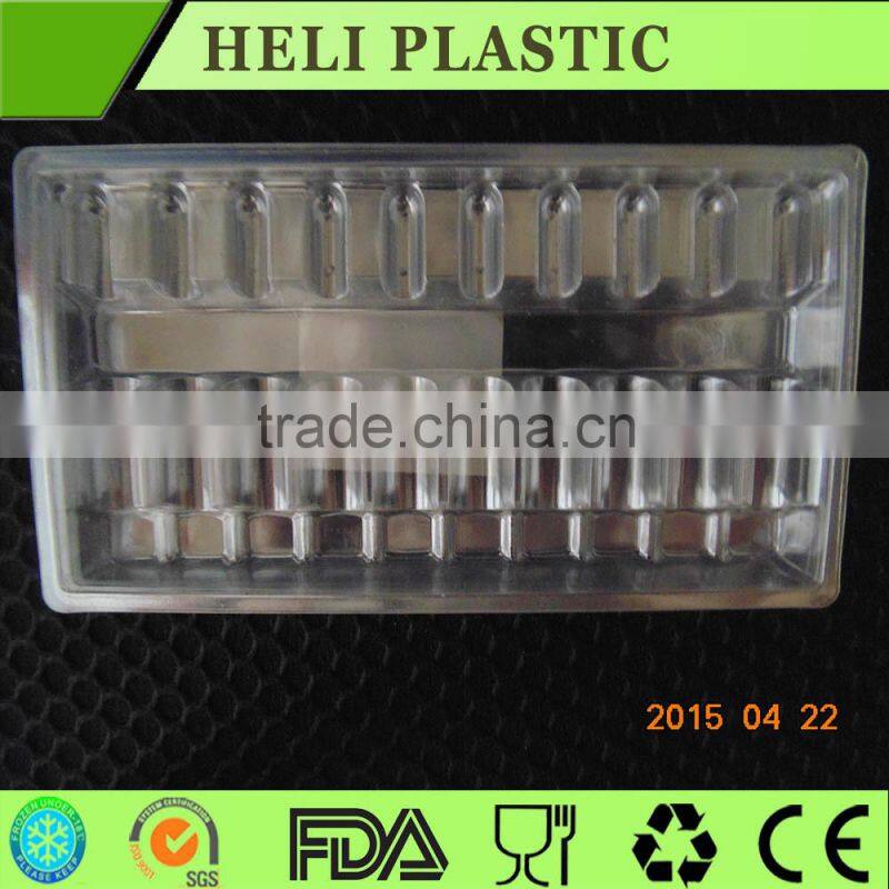10 divided plastic PET/PVC ampoule packing trays