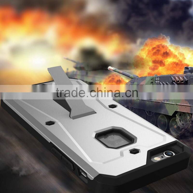 3 in 1 armor phone case for iphone 6s 6 plus with kickstand and strong shockproof function