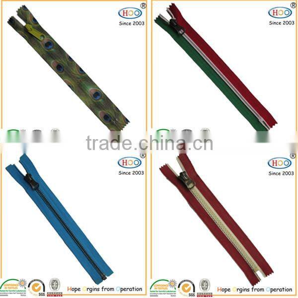 high quality open end or close end two way nylon zipper