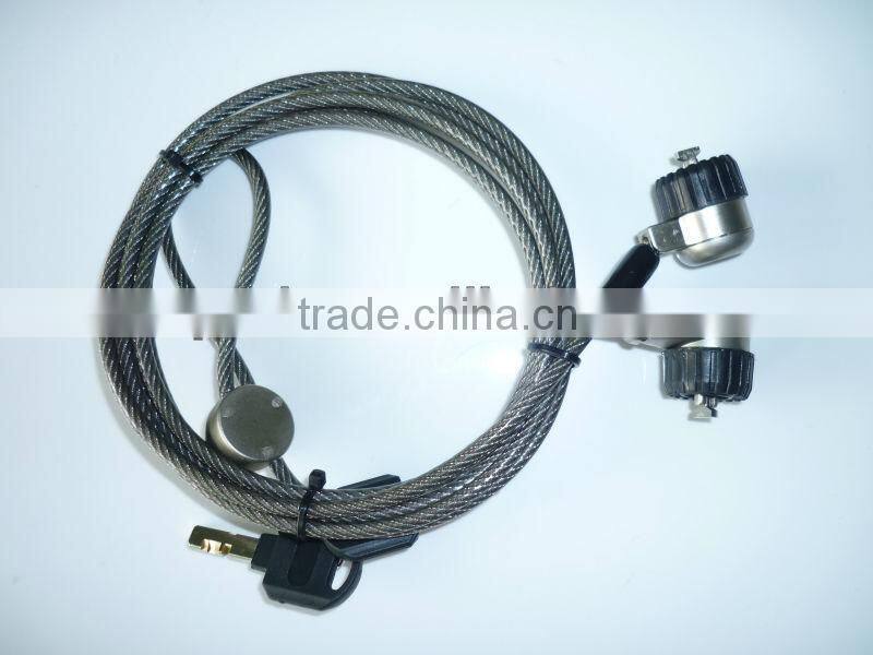 Key Type dual head desktop pc lock laptop lock securitycable computer lock