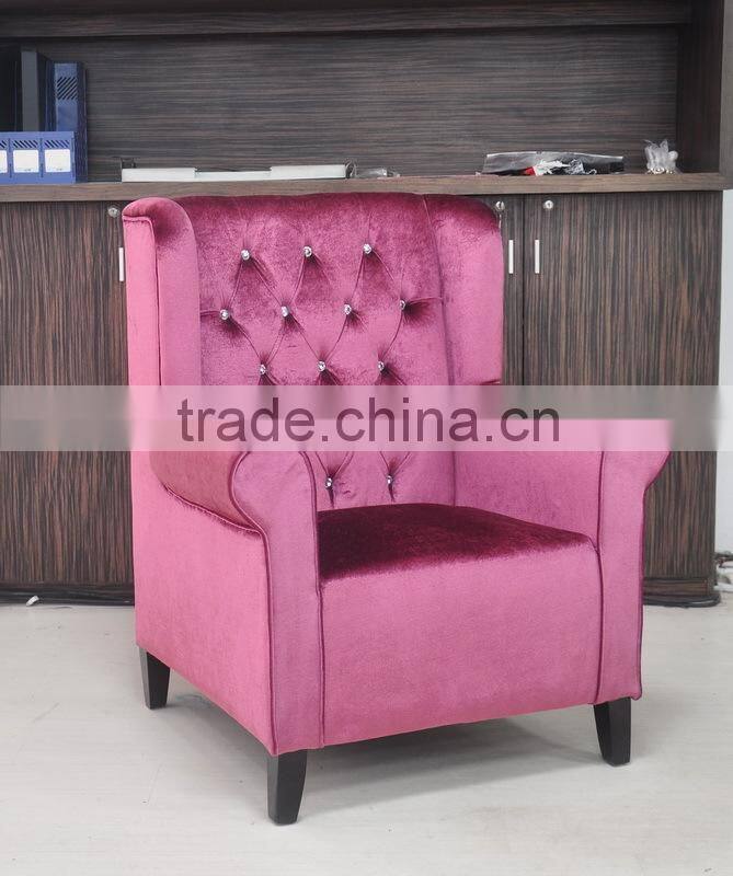 Velvet french armchair (NY1972)