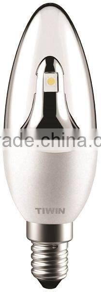 TUV GS CE ROHS CERTIFICATE E14 4W led twisted led bulb candle light