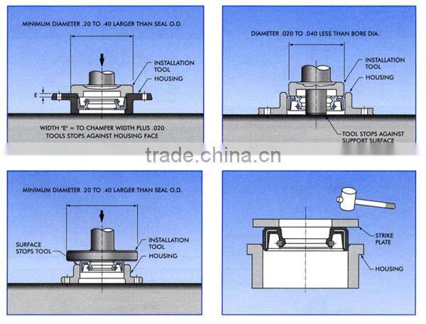 60X80X12 mining truck double lip FPM Rubber Covered axle shaft oil seal