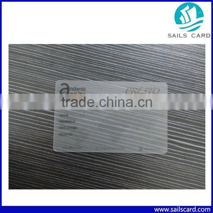 Transparent inkjet pvc card with custom design