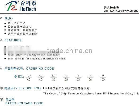 chip 6032 16V 100UF tantalum capacitor 20%