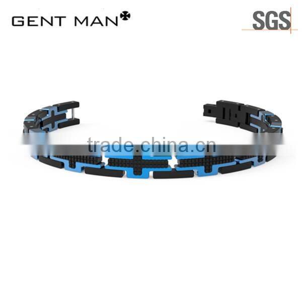Promotional Items Black Stainless Steel Cool Men Bracelet