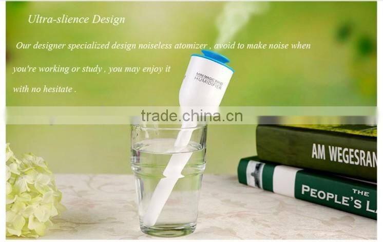 ABS material mini hand-held 30ml rechargeable magic wand nebulizer usb stick ultrasonic humidifier