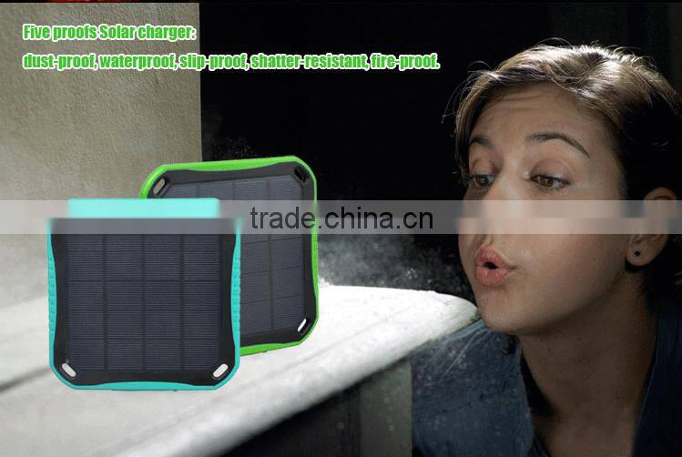 5600mah factory-supply window solar charging external battery for smartphone series with big full led light