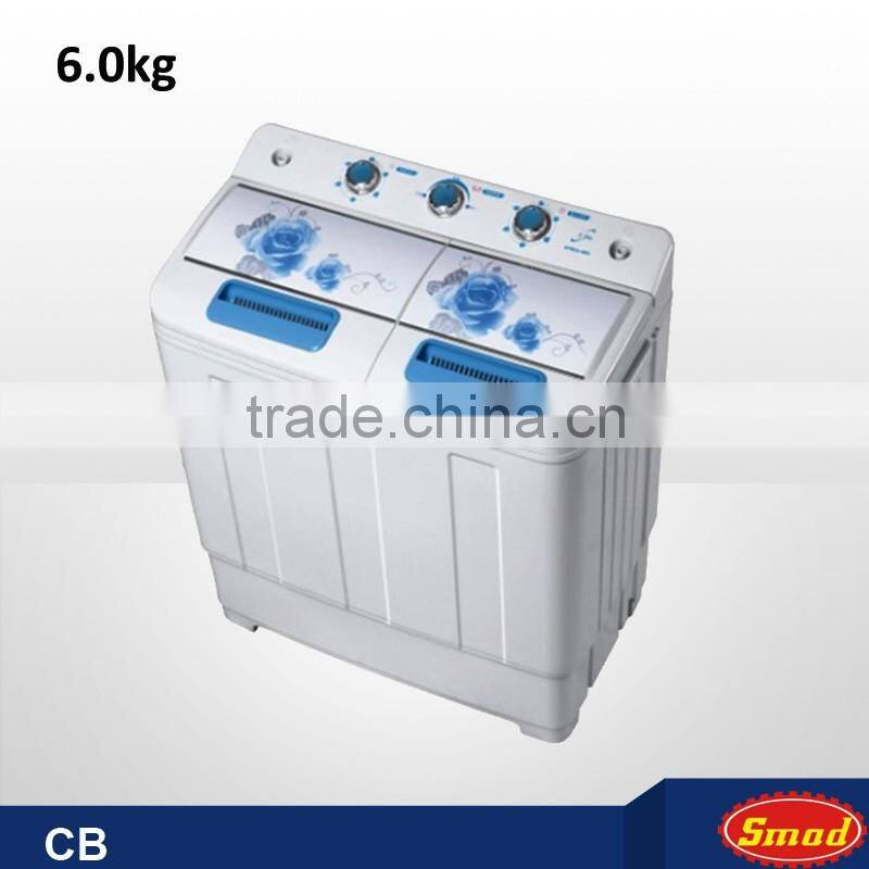 Double tub decorated plastic washers branded washing machine