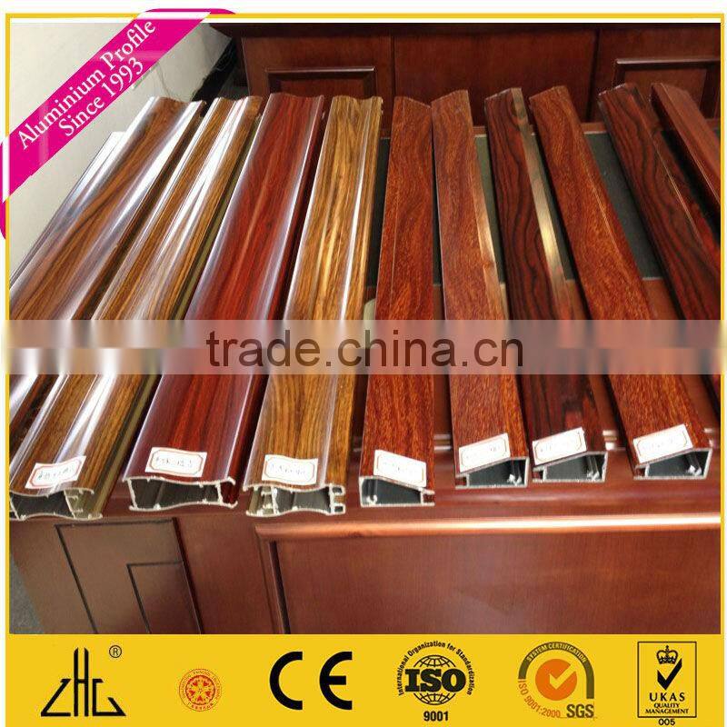 2014NEW and Popular ! 6063-T5 wood finish aluminium profiles/OEM/ODM Wood effect aluminium powder coatings profile