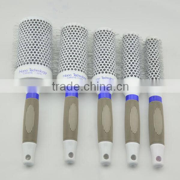 2014 new hot ceramic hair brush,nano tachnology ionic hair brushes
