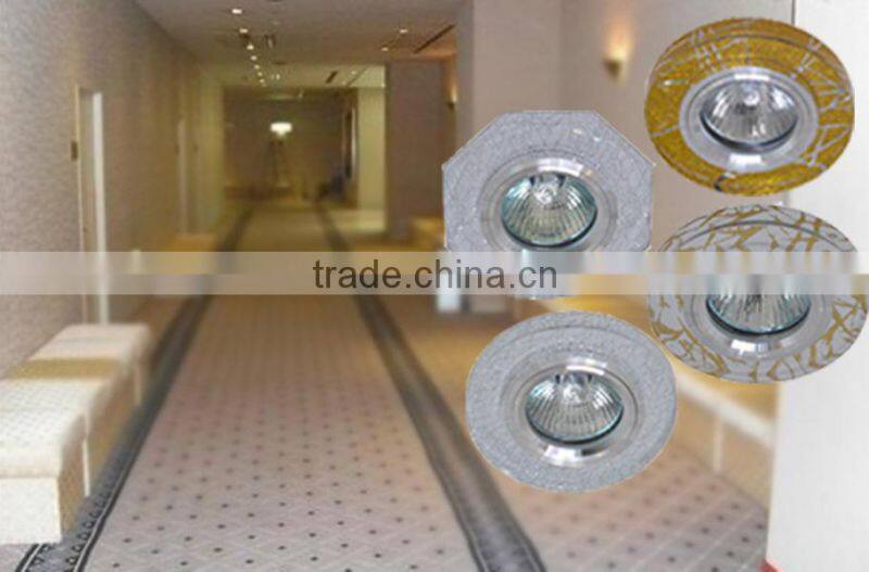 Cracked-ice circular surface glass down light led downlight ceiling light