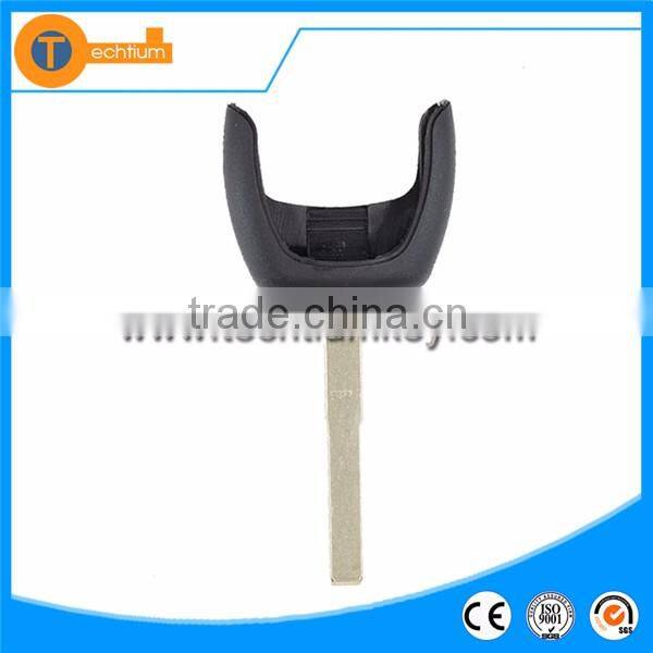 plastic with 433 mhz 4d63 chip with logo uncut blade remote folding car key for ford focus