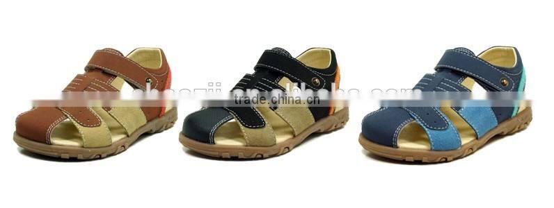 Summer Genuine Leather Frisky Children Sport Sandals with PU Lining