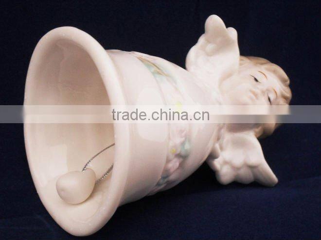 Ceramic Angel bells 4.2" for home decoration (A077)