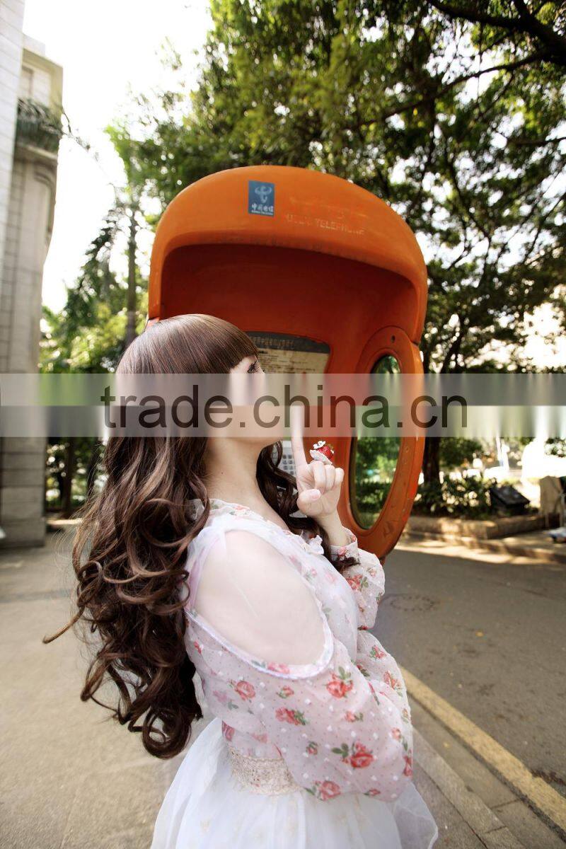Heat Resistant Fibre fashion synthetic wig long