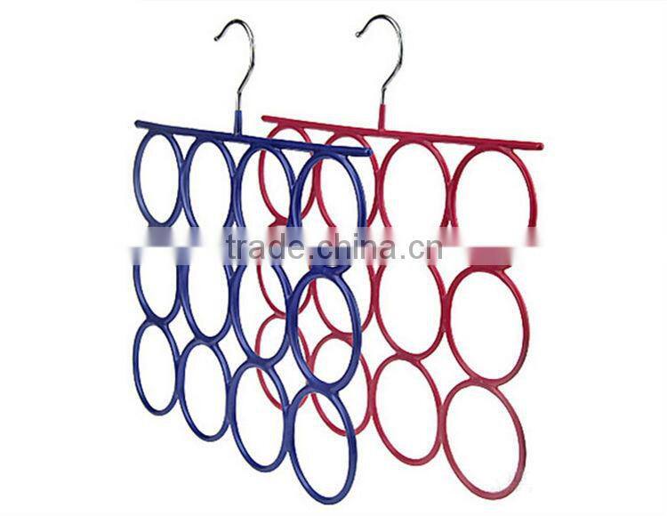 12 Holes Rubber Coated Metal Scarf Hanger, Scarf Organizer