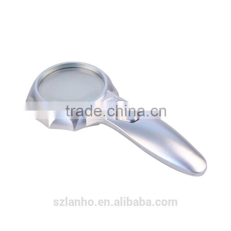 6 LED Light 6X 65MM Handheld Magnifier Reading Magnifying Glass Jewelry Loupes