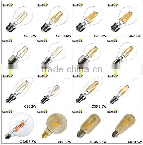 Beautiful Clear globe 6.8w decorative filament light bulbs