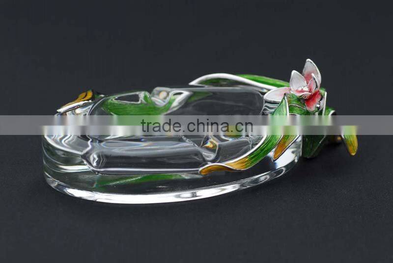 pewter metal apewter design ashtray/mental ashtray crystal glass ashtray table display home decoration