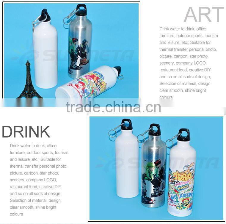 Sunmeta factory supply blank 750ml sublimation aluminum sports bottle(LH-04)