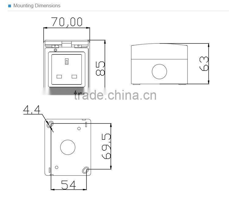 Outdoor Waterproof Outlet 250V 13A Wall Switcher And Socket(SP-S)