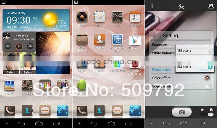 in stock! huawei p6 OEM version MKT6589 4.7 inch HD 1G RAM 4G ROM WCMDA