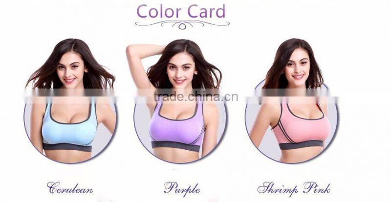 Fashionable Breathable Seamless Bra with Removable Pad,Lady's Fitness Wear Training Wear space Dye Sport Bra