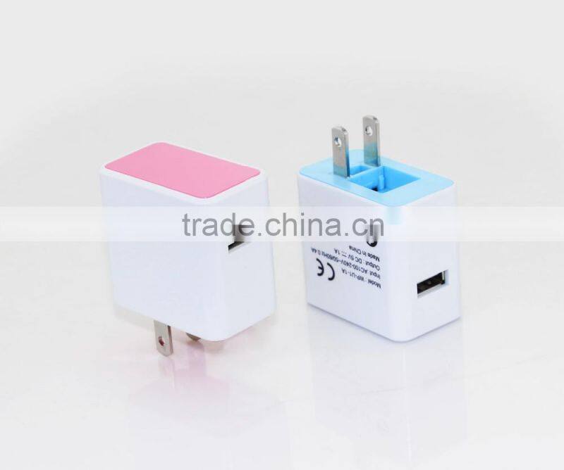 1*USB output America/Japan single plug Mobile Phone Charger