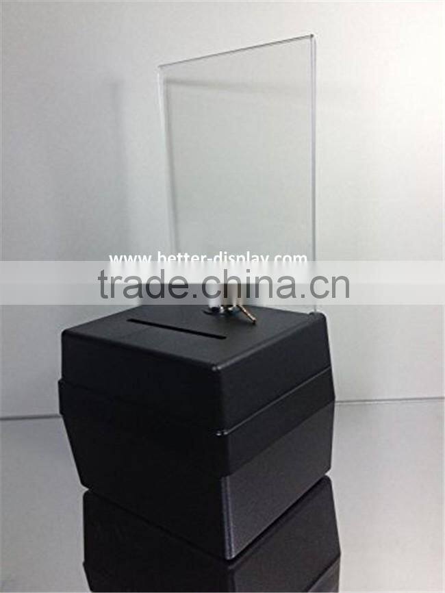 wholesale acrylic collection buckets with lids