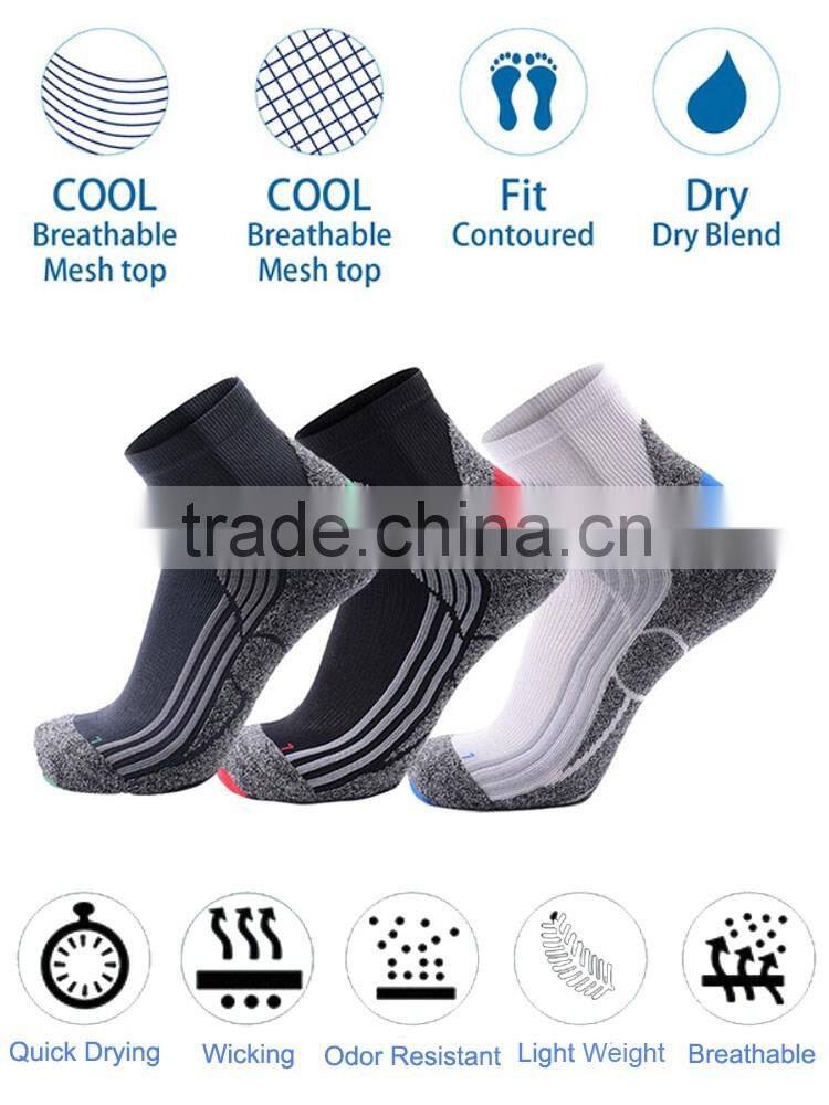 compression socks coolmax with wool loop for men sports running